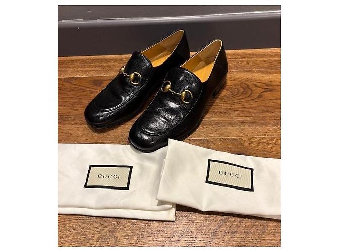 Mocassini Gucci Jordaan in pelle nera 37,5 Nero - vista 10