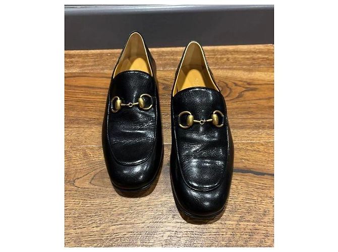Mocassini Gucci Jordaan in pelle nera 37,5 Nero - vista 2