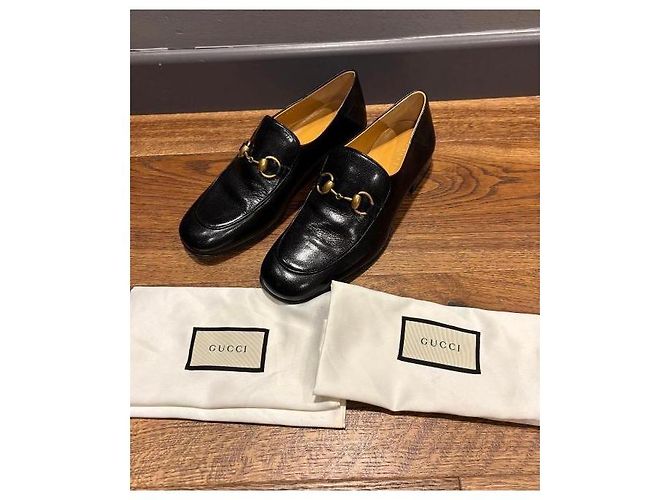 Mocassini Gucci Jordaan in pelle nera 37,5 Nero - vista 6