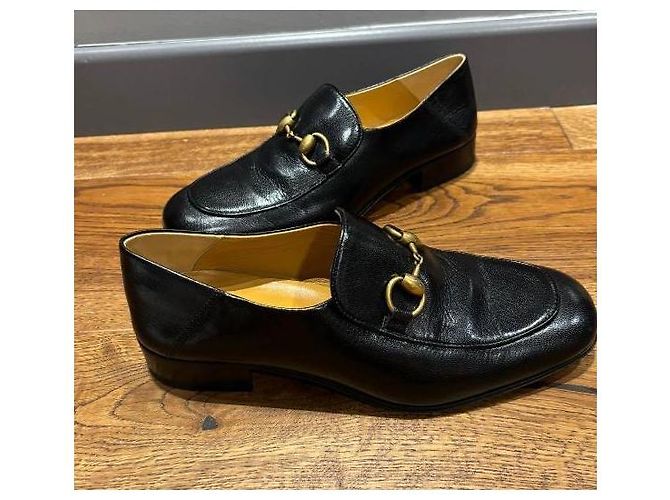 Mocassini Gucci Jordaan in pelle nera 37,5 Nero - vista 7