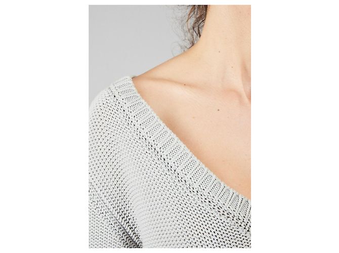 Joseph Strickkleid Grau Baumwolle Kaschmir - Ansicht 4
