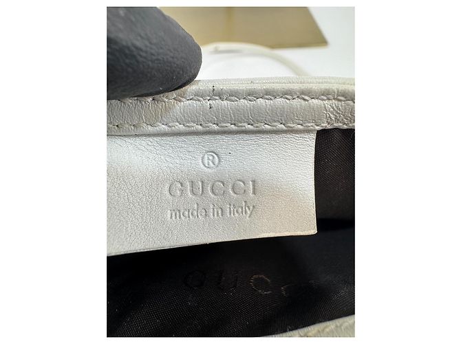 Borsa beauty in pelle bianca Gucci. Bianco - vista 10