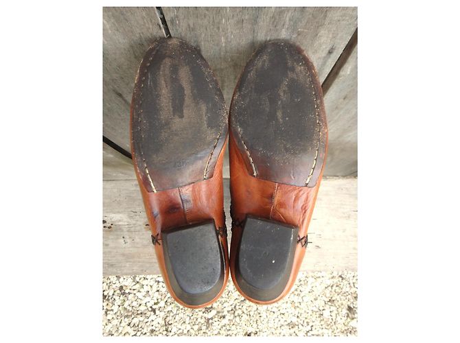 Botas Tsumori Chisato de couro e camurça bege - vista 5