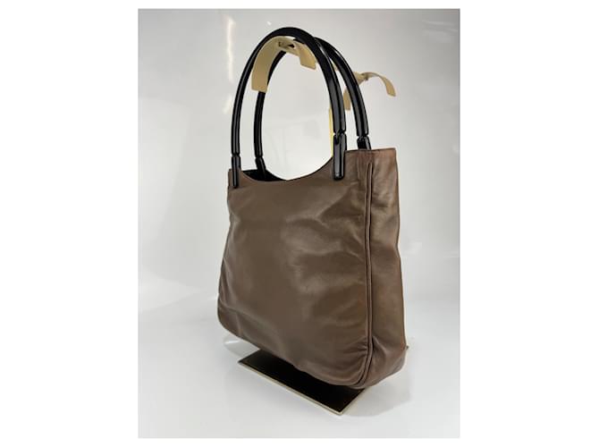 Borsa a spalla PRADA in pelle marrone 301 - vista 13