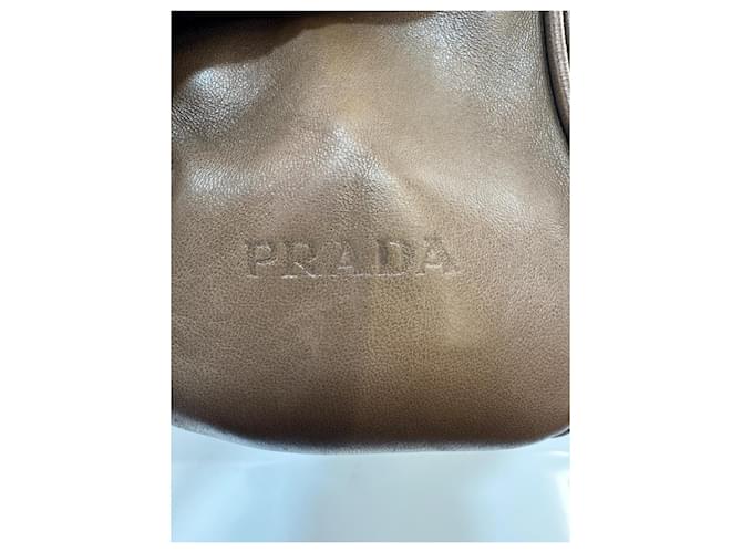 Borsa a spalla PRADA in pelle marrone 301 - vista 3