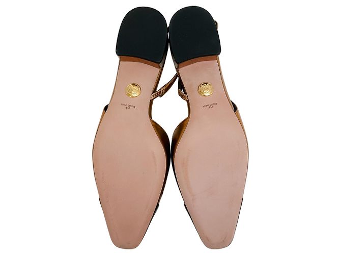 Décolleté slingback Cecile in pelle rame / nera di Veronica Beard Metallico - vista 9