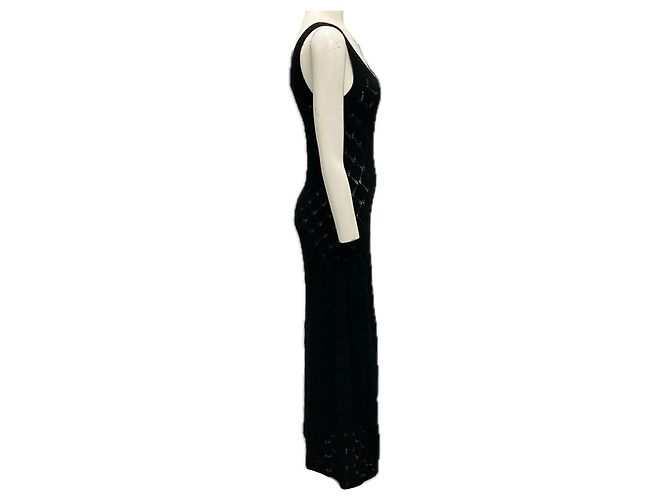 Chloé Vestido maxi de cachemira negro sin mangas Chloe - vista 2