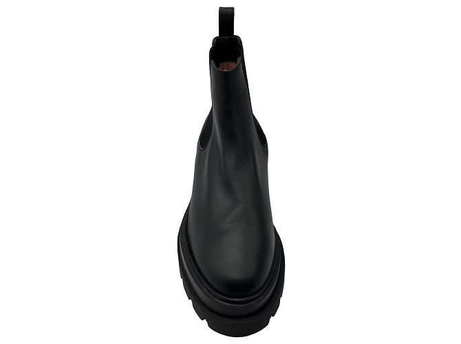 Botas Chelsea de cuero negro Santoni para poner - vista 4