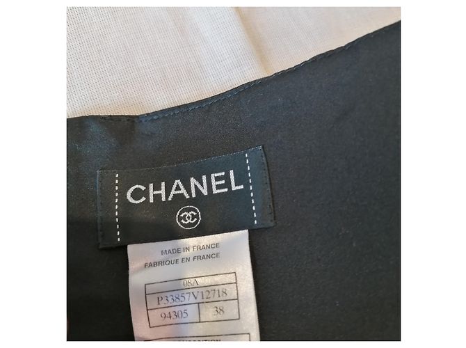 Falda de seda negra 08A 2008 de Chanel & Karl Lagerfeld 2008 talla 38 FR Negro - vista 7