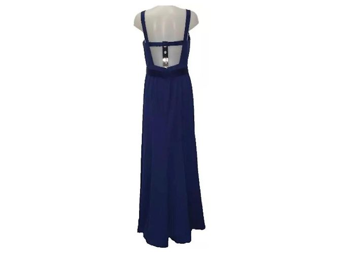 Vera Wang Abendkleid in Mitternachtsblau Marineblau Dunkelblau - Ansicht 3