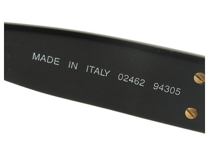 Occhiali da sole Wayfarer tinti neri e blu con logo CC dorato Chanel 02462 Nero D'oro - vista 6