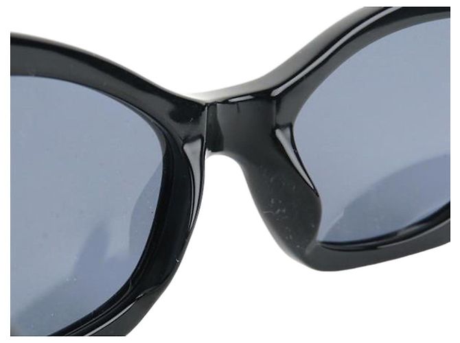 Gafas de sol Chanel Cat Eye negras con logo CC dorado 01943 Negro - vista 5