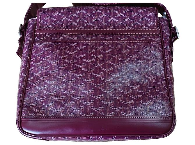 Borsa a Spalla Messenger Goyard Grand Bleu MM Rosso Bordeaux - vista 2