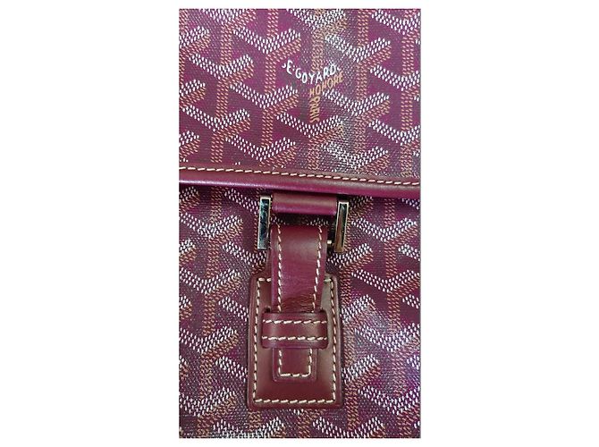 Borsa a Spalla Messenger Goyard Grand Bleu MM Rosso Bordeaux - vista 3