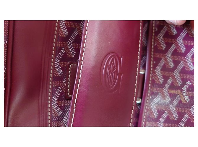 Borsa a Spalla Messenger Goyard Grand Bleu MM Rosso Bordeaux - vista 5