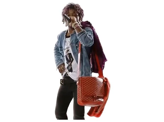 Borsa a Spalla Messenger Goyard Grand Bleu MM Rossa Rosso - vista 13