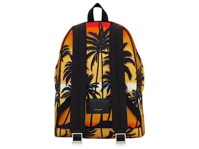 Zaino Hunting Palm Tree Sunset di Saint Laurent Arancione - vista 2