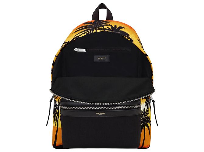 Zaino Hunting Palm Tree Sunset di Saint Laurent Arancione - vista 4