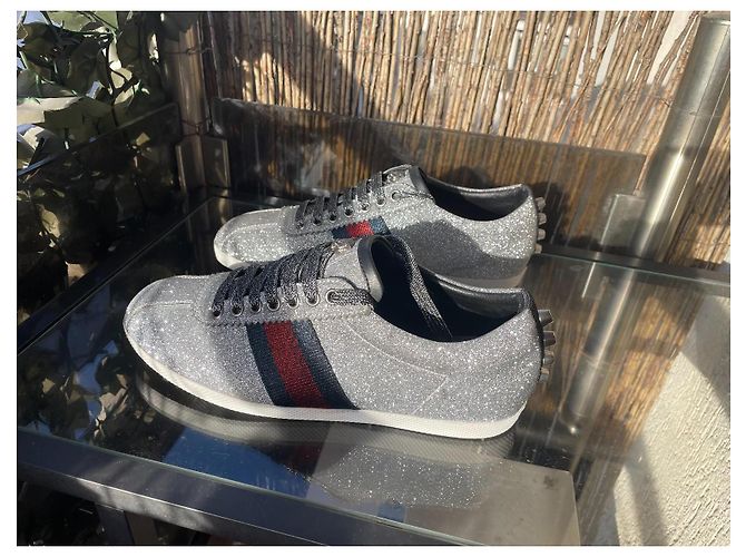 Gucci Sneaker Silber Diamant - Ansicht 11