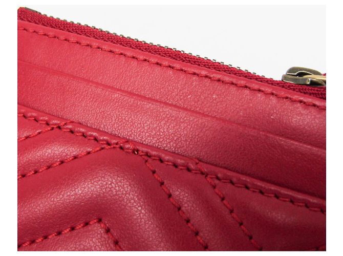 Tarjetero de monedas Gucci GG Marmont Roja - vista 10