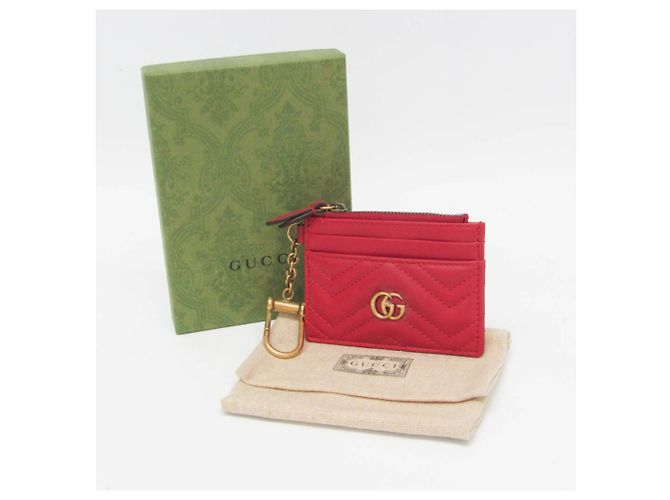 Tarjetero de monedas Gucci GG Marmont Roja - vista 2