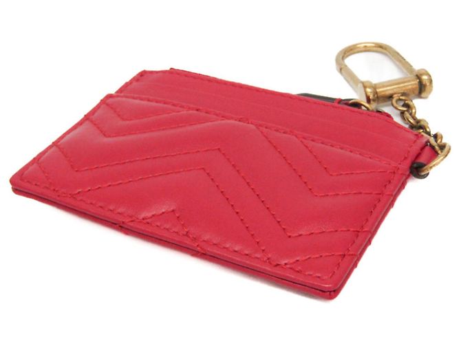 Tarjetero de monedas Gucci GG Marmont Roja - vista 3