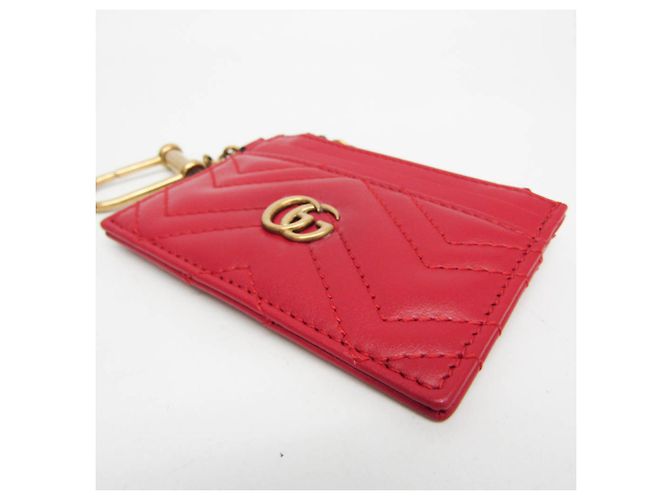 Tarjetero de monedas Gucci GG Marmont Roja - vista 5
