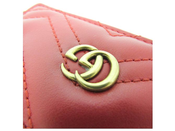 Tarjetero de monedas Gucci GG Marmont Roja - vista 6