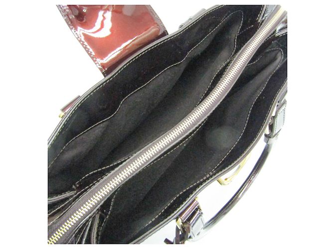 Borsa Louis Vuitton Monogram Vernis Melrose Avenue Bordò - vista 3