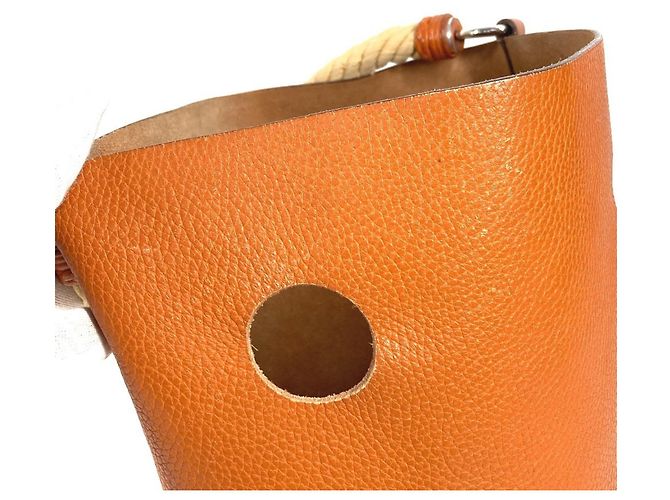 Borsa a spalla Hermès Manjoir MM Arancione - vista 10