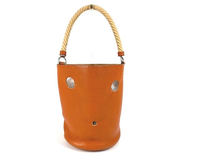 Borsa a spalla Hermès Manjoir MM Arancione - vista 2