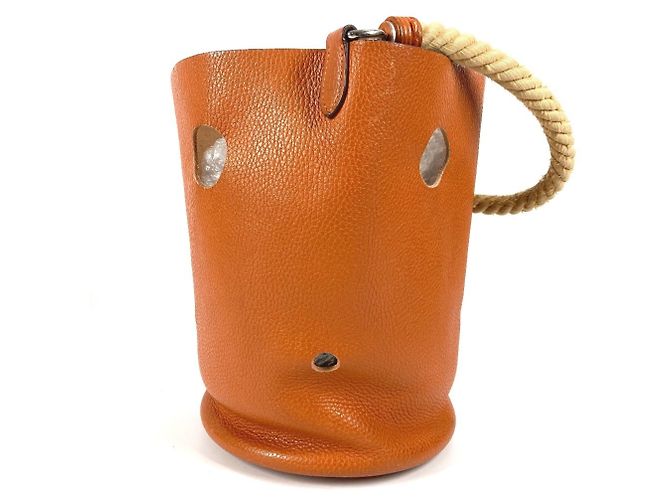 Borsa a spalla Hermès Manjoir MM Arancione - vista 3