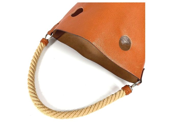 Borsa a spalla Hermès Manjoir MM Arancione - vista 8