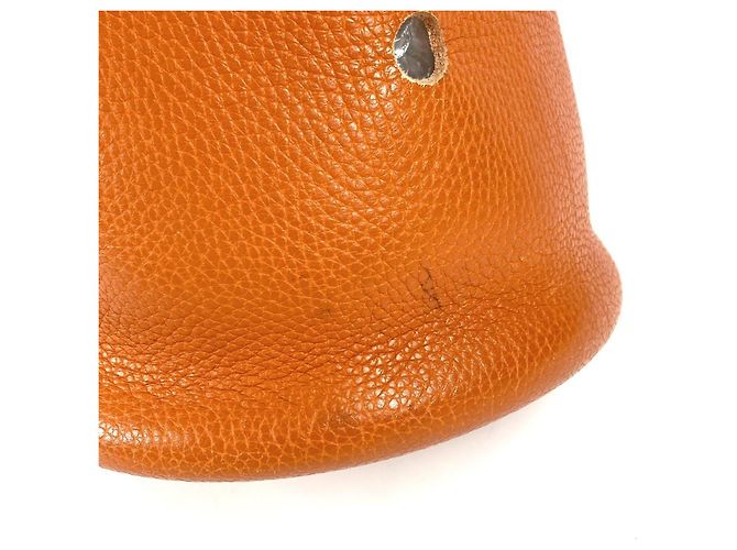 Borsa a spalla Hermès Manjoir MM Arancione - vista 9
