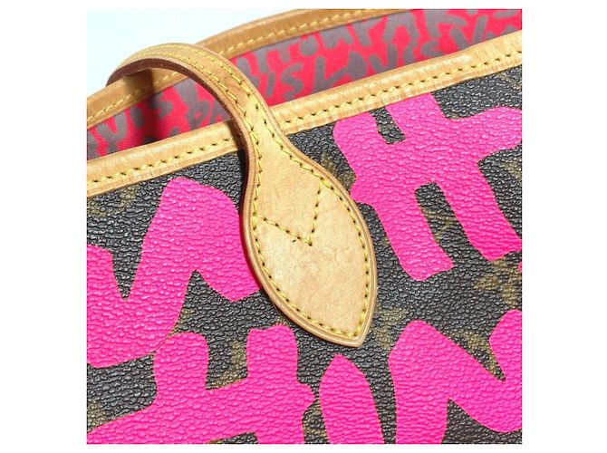 Bolso tote Neverfull GM Monogram Graffiti Louis Vuitton Rosa Fucsia - vista 10