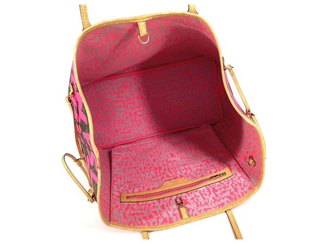 Bolso tote Neverfull GM Monogram Graffiti Louis Vuitton Rosa Fucsia - vista 12