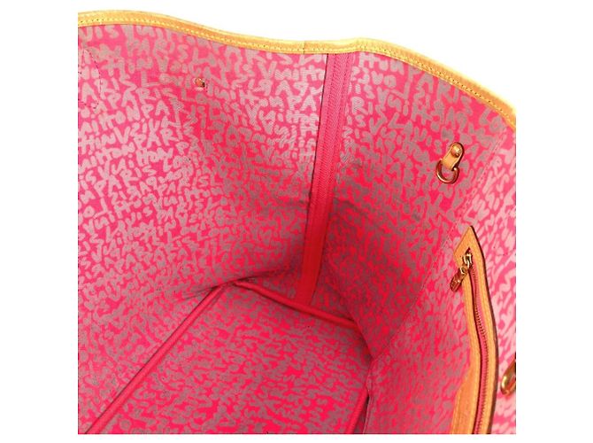 Bolso tote Neverfull GM Monogram Graffiti Louis Vuitton Rosa Fucsia - vista 16