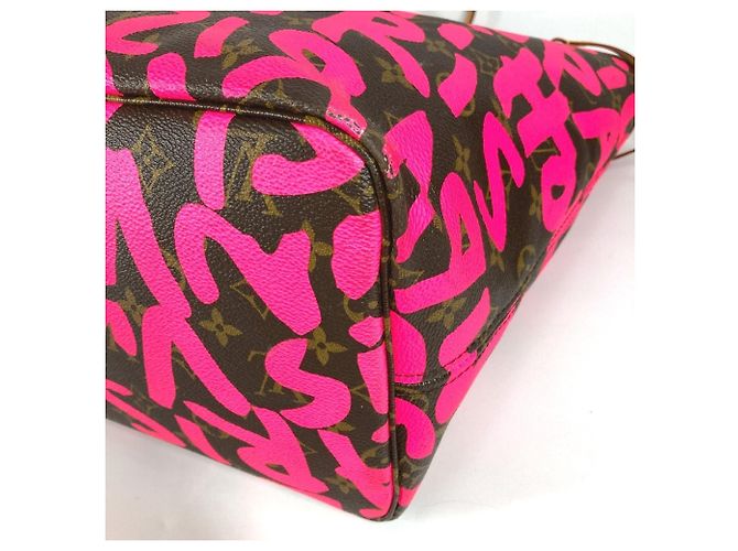Bolso tote Neverfull GM Monogram Graffiti Louis Vuitton Rosa Fucsia - vista 6
