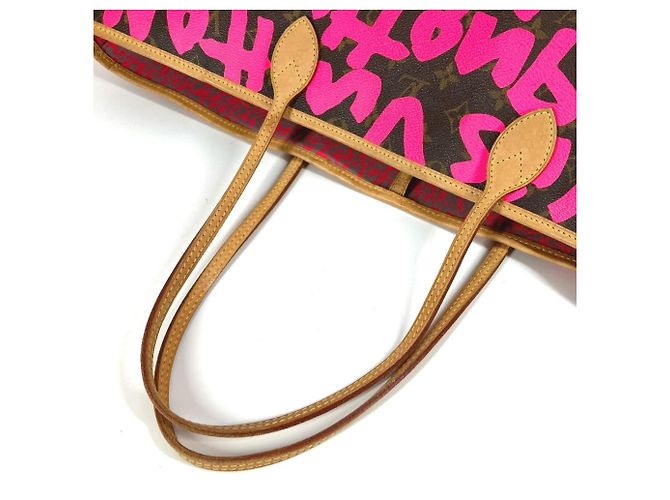 Bolso tote Neverfull GM Monogram Graffiti Louis Vuitton Rosa Fucsia - vista 8