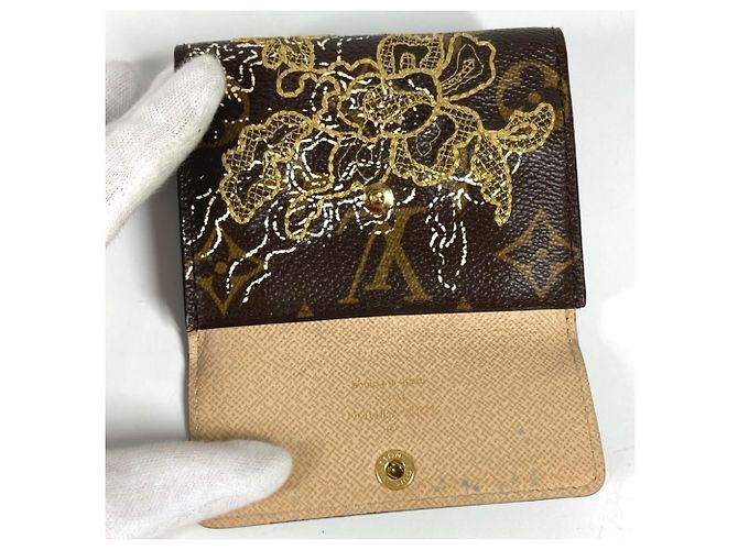 Cartera compacta Ludlow bordada Monogram Dante de Louis Vuitton Castaño Monograma - vista 6
