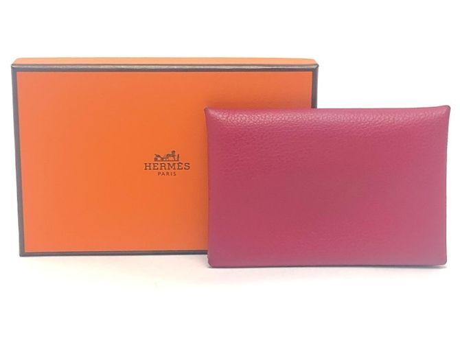 Hermès Estuche para tarjetas de visita de cuero Evercalf rosa Hermes - vista 12