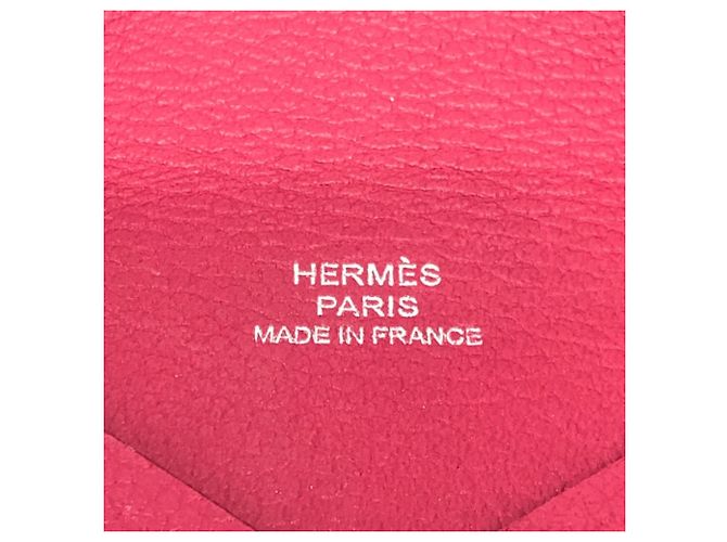 Hermès Estuche para tarjetas de visita de cuero Evercalf rosa Hermes - vista 8