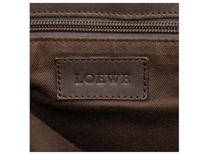 LOEWE Brown Anagram Coated Canvas Flap Crossbody Dark brown - view 5