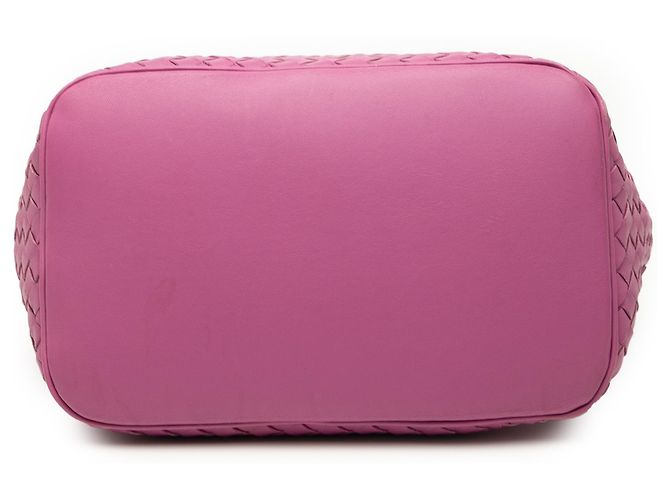 Borsa a secchiello in nappa rosa Intrecciato di Bottega Veneta - vista 3