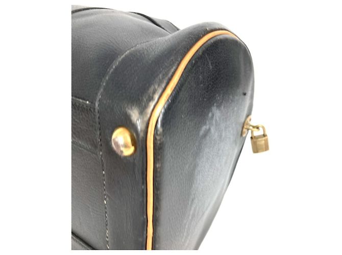 Hermès Vintage Art Deco Reisetasche Braun Schwarz Mehrfarben - Ansicht 10