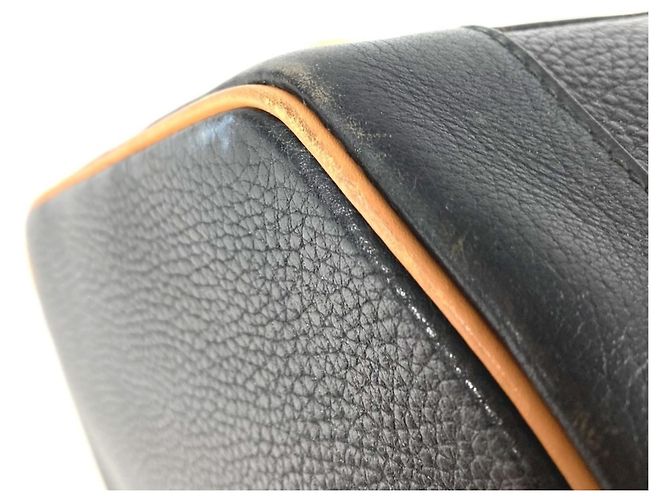 Hermès Vintage Art Deco Reisetasche Braun Schwarz Mehrfarben - Ansicht 12
