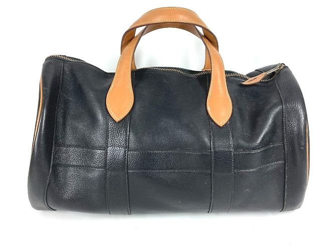 Hermès Vintage Art Deco Reisetasche Braun Schwarz Mehrfarben - Ansicht 2