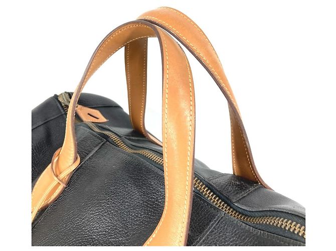 Hermès Vintage Art Deco Reisetasche Braun Schwarz Mehrfarben - Ansicht 3