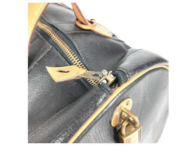 Hermès Vintage Art Deco Reisetasche Braun Schwarz Mehrfarben - Ansicht 7