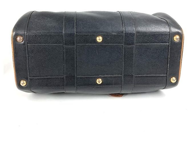 Hermès Vintage Art Deco Reisetasche Braun Schwarz Mehrfarben - Ansicht 8